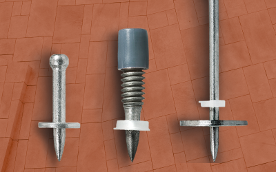 Tipos de pernos de clavado para fijación a pólvora