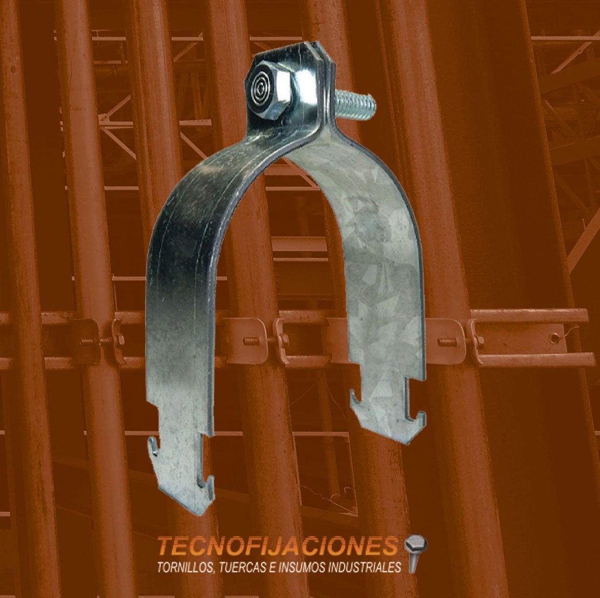 Abrazadera Unicanal 4 x 2 de acero