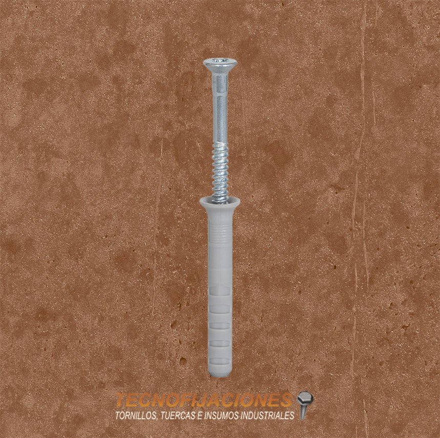 Taquete con clavo o anclaje plástico