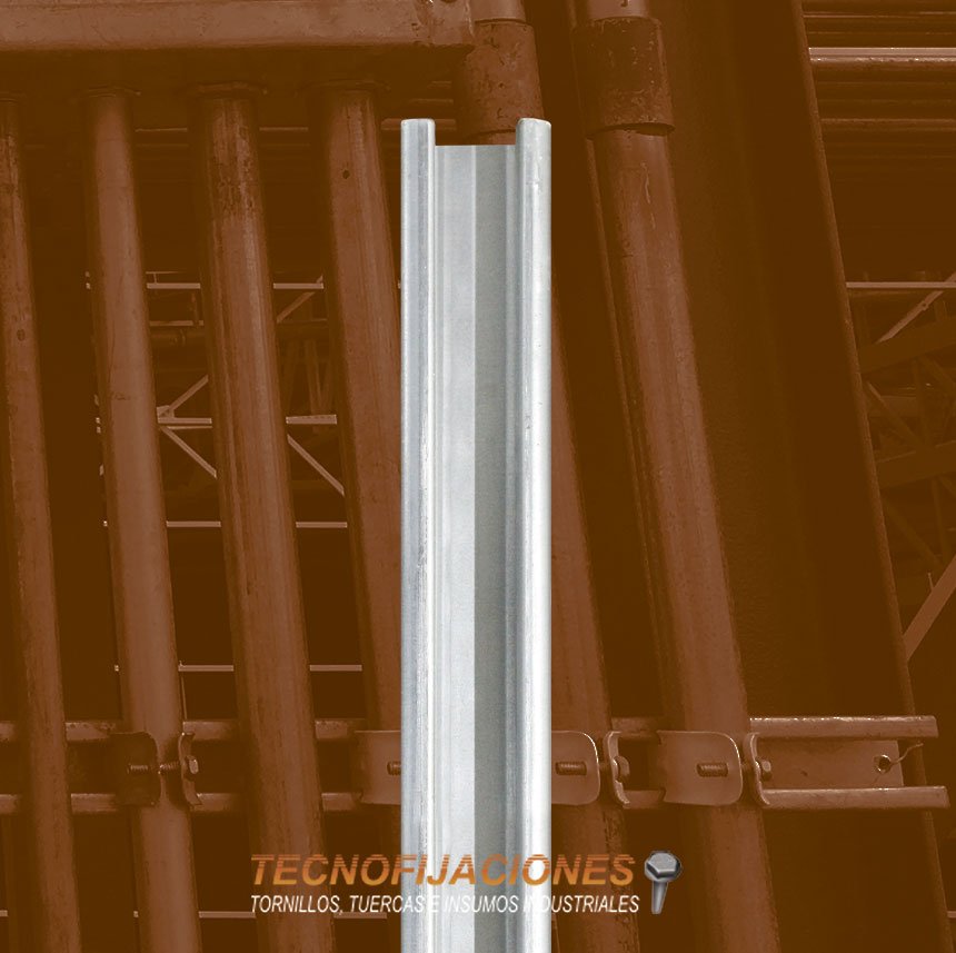 Riel acanalado liso de acero