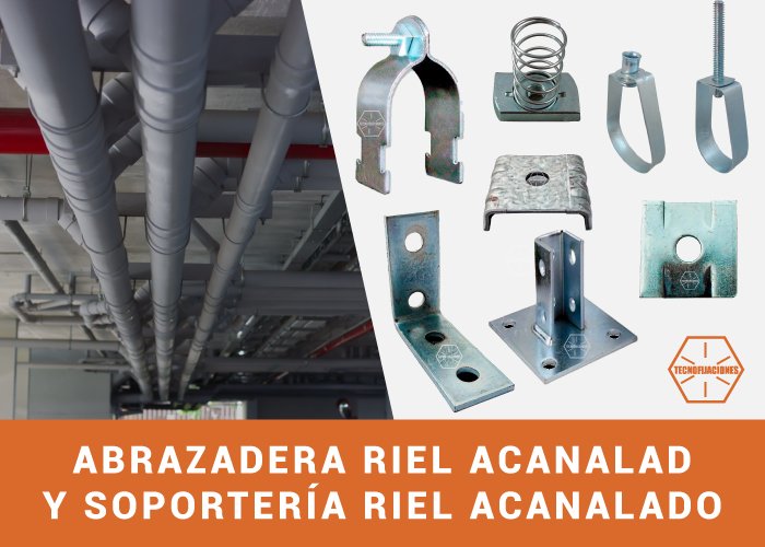 Abrazadera para canal y soportería para canal-image