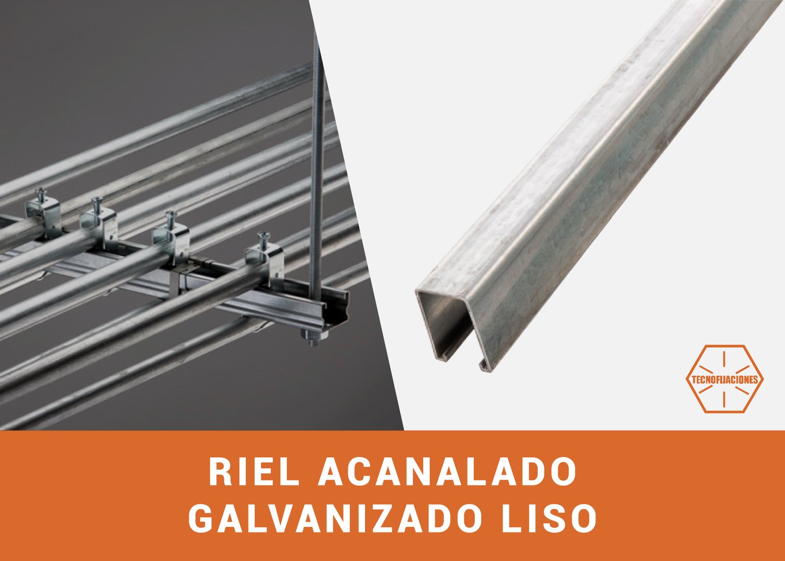 Riel acanalado 4x4/4x2 galvanizado liso-image