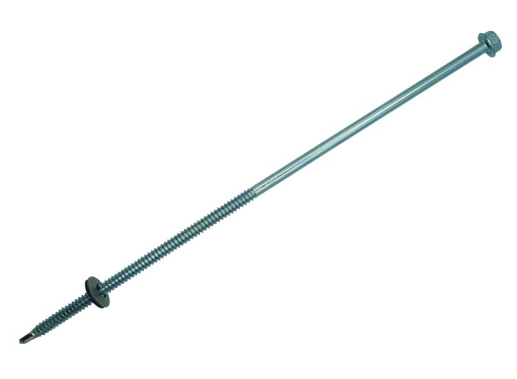 Tornillo hexagonal punta de broca galvanizado 12