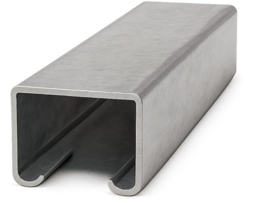 Riel unicanal 4x4/4x2 Galvanizado liso