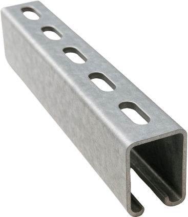 Galvanizado perforado Riel unicanal 4x4 / 4x2