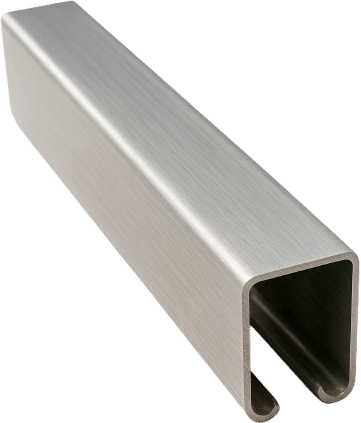 Inoxidable liso Riel unicanal