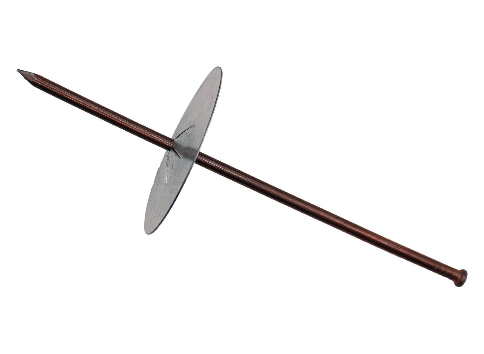 Clavo cobrizado soldable con arandela redonda Clavo cobrizado soldable con arandela redonda