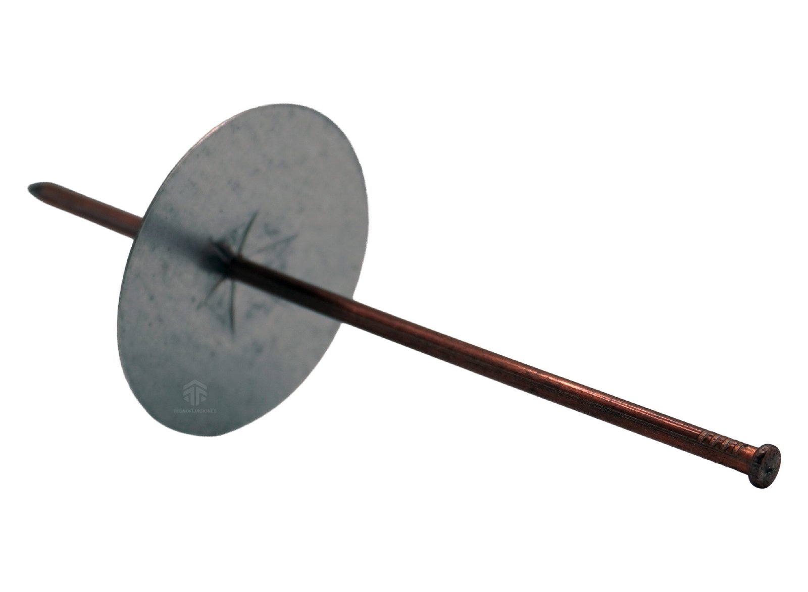 Clavo cobrizado soldable con arandela redonda Clavo cobrizado soldable con arandela redonda