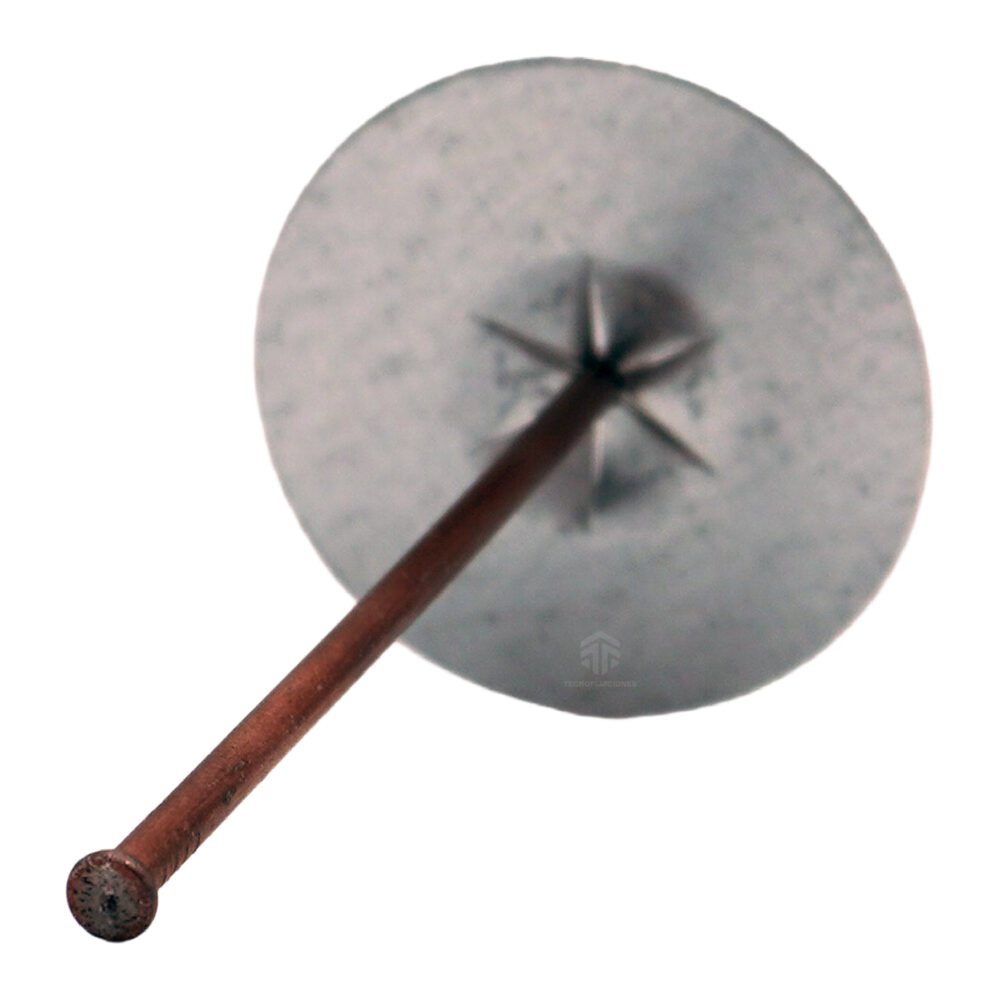 Clavo cobrizado soldable con arandela redonda