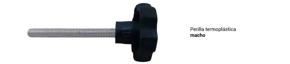 Perilla termoplástica macho