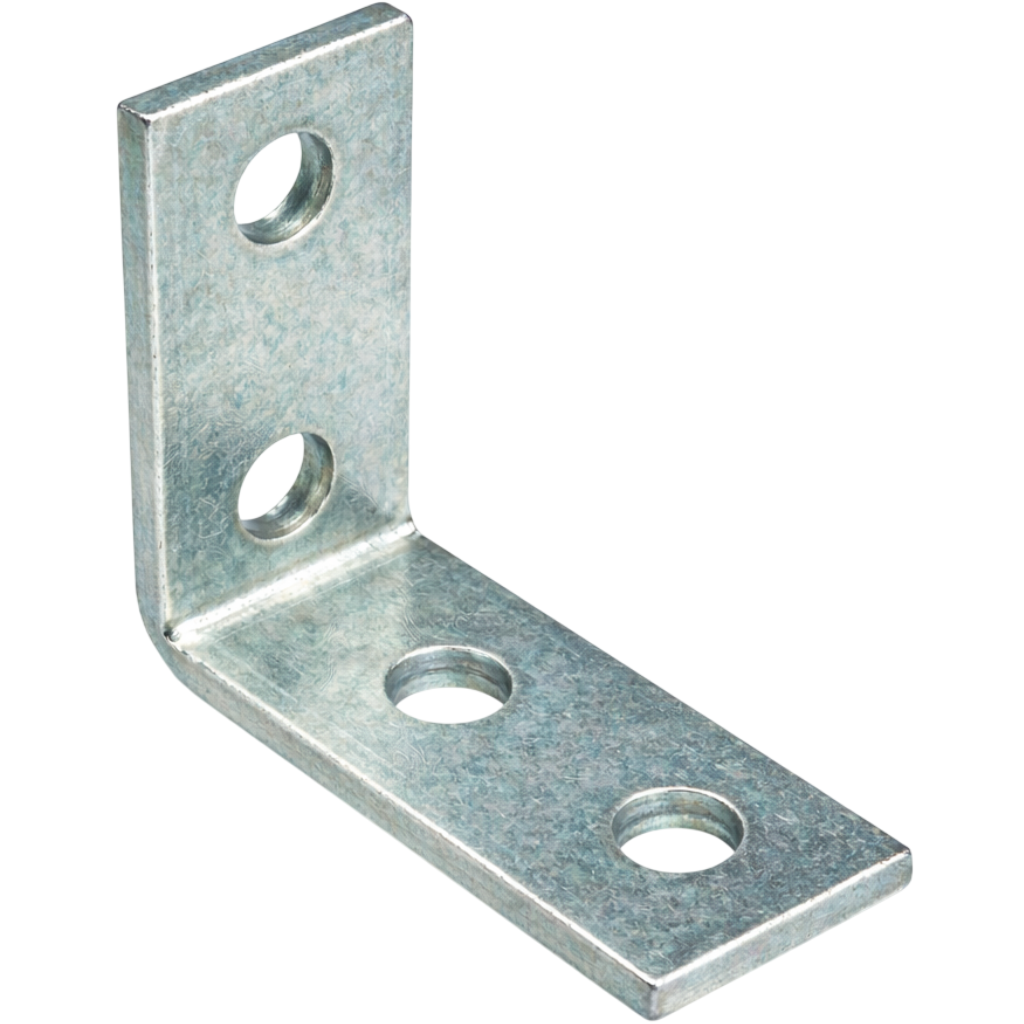 Herraje unicanal angulo 2 perforaciones Proveedor de Unicanal y Soportería en México