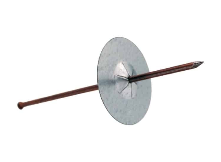 Clavo cobrizado soldable con arandela redonda Clavo cobrizado soldable con arandela redonda