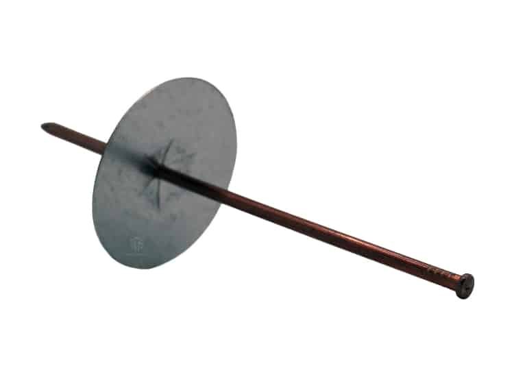 Clavo cobrizado soldable con arandela redonda Clavo cobrizado soldable con arandela redonda