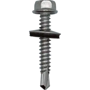 Tornillo punta de broca hexagonal con arandela de neopreno, inoxidable 410